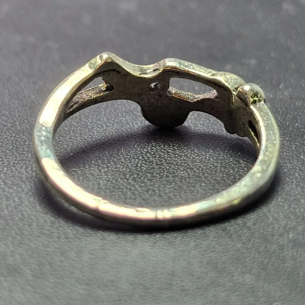 Carved Hummingbird & Flower Nature-Inspired‎ Design Ring Size 6.5 (NWOT)